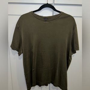 Banana Republic Army Green Short Sleeve Tee Cotton